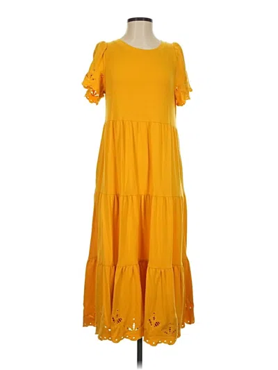 Pre-owned Crown & Ivy Casual Dress In Yellow