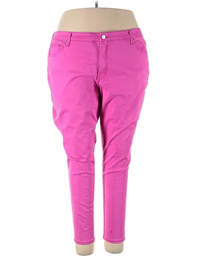 Pre-owned Crown & Ivy Casual Pants In Pink