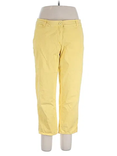 Pre-owned Crown & Ivy Casual Pants In Yellow