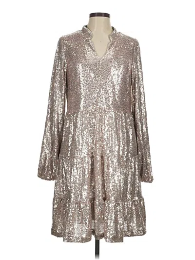 Pre-owned Crown & Ivy Cocktail Dress In Silver