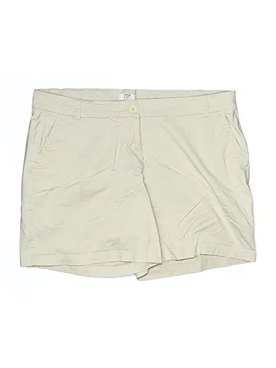 Pre-owned Crown & Ivy Khaki Shorts In Ivory