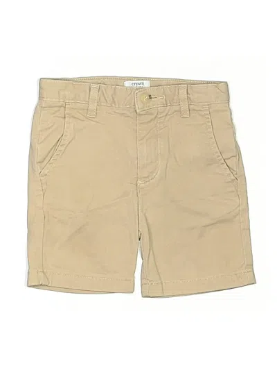 Pre-owned Crown & Ivy Kids' Khaki Shorts In Tan