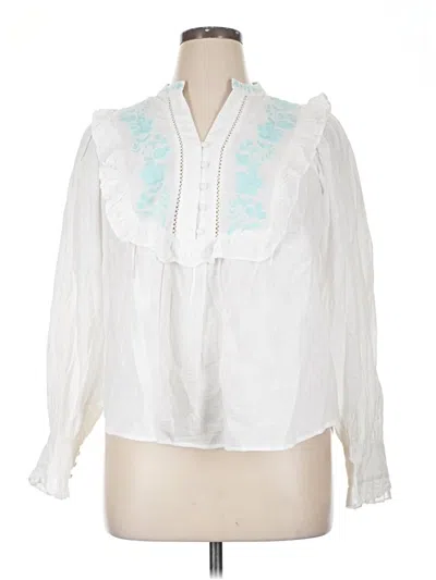 Crown & Ivy Long Sleeve Blouse In White
