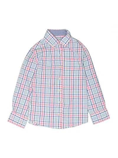 Pre-owned Crown & Ivy Kids' Long Sleeve Button Down Shirt In Blue
