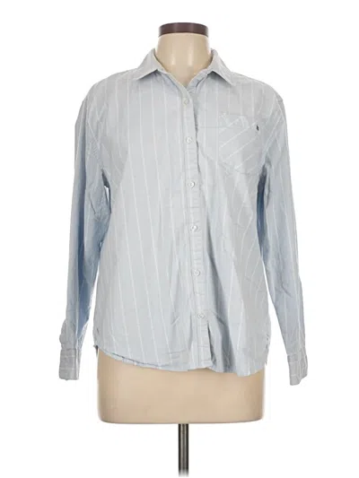 Pre-owned Crown & Ivy Long Sleeve Button Down Shirt In Blue
