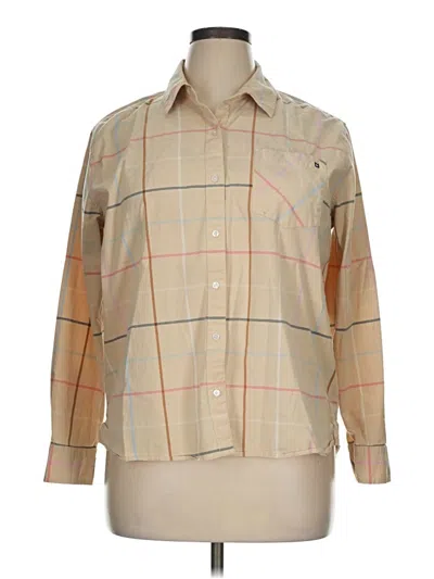Pre-owned Crown & Ivy Long Sleeve Button Down Shirt In Brown