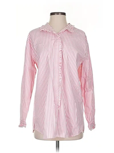 Pre-owned Crown & Ivy Long Sleeve Button Down Shirt In Pink