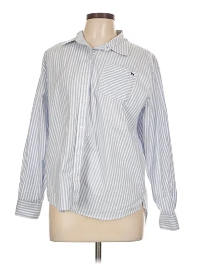 Pre-owned Crown & Ivy Long Sleeve Button Down Shirt In Silver