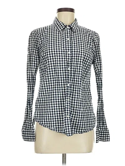 Pre-owned Crown & Ivy Long Sleeve Button Down Shirt In White