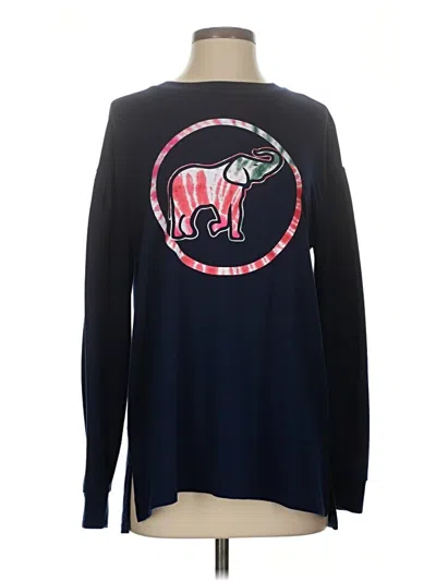 Pre-owned Crown & Ivy Long Sleeve T-shirt In Blue