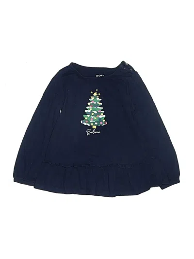 Pre-owned Crown & Ivy Kids' Long Sleeve T-shirt In Blue