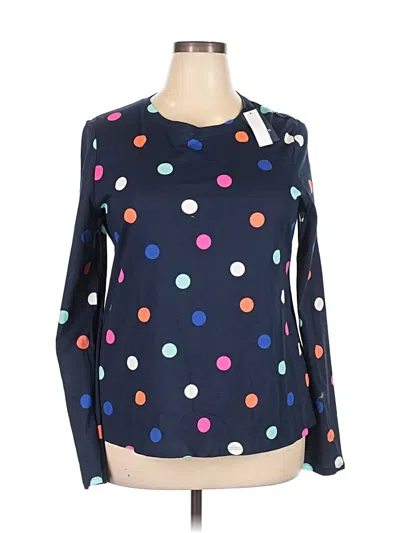 Pre-owned Crown & Ivy Long Sleeve T-shirt In Blue