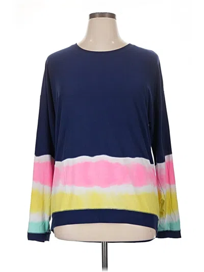 Pre-owned Crown & Ivy Long Sleeve T-shirt In Blue