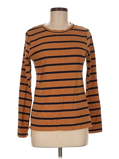 Pre-owned Crown & Ivy Long Sleeve T-shirt In Brown
