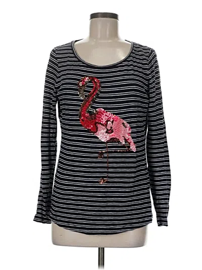 Pre-owned Crown & Ivy Long Sleeve T-shirt In Pink