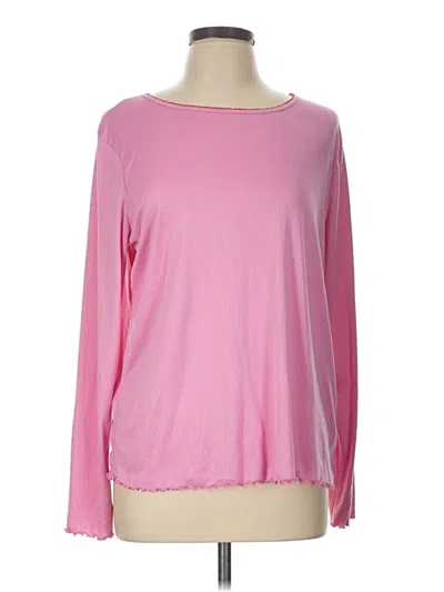 Pre-owned Crown & Ivy Long Sleeve T-shirt In Pink