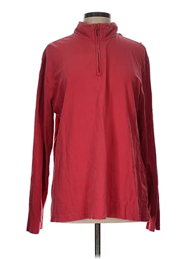 Pre-owned Crown & Ivy Long Sleeve Turtleneck In Burgundy