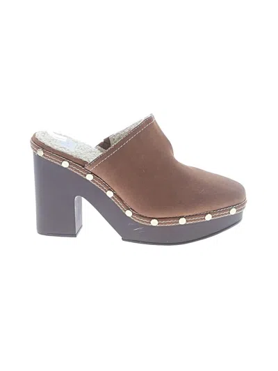 Pre-owned Crown & Ivy Mule/clog In Brown