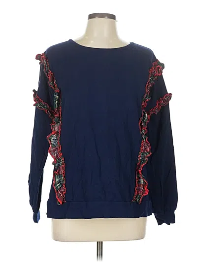 Pre-owned Crown & Ivy Pullover Sweater In Blue