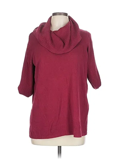 Pre-owned Crown & Ivy Pullover Sweater In Burgundy