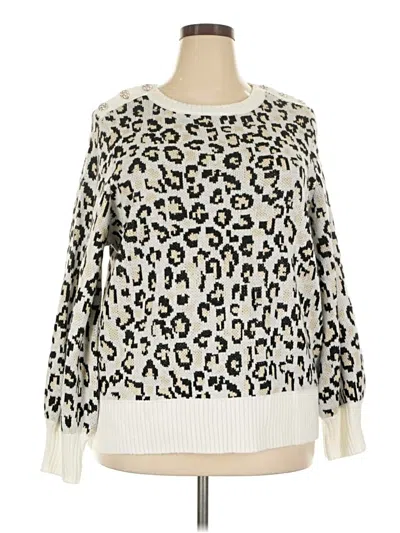 Pre-owned Crown & Ivy Pullover Sweater In Ivory