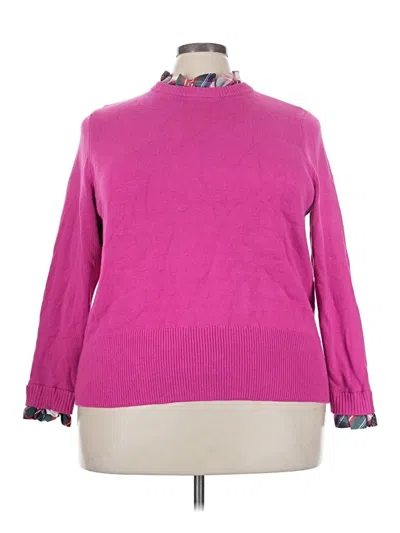 Pre-owned Crown & Ivy Pullover Sweater In Pink