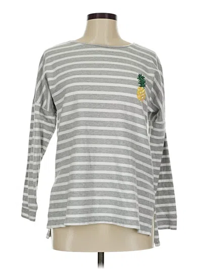Pre-owned Crown & Ivy Pullover Sweater In Silver