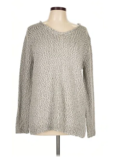 Pre-owned Crown & Ivy Pullover Sweater In Silver