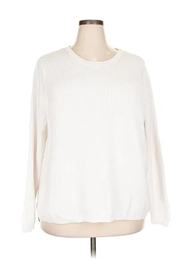 Pre-owned Crown & Ivy Pullover Sweater In White