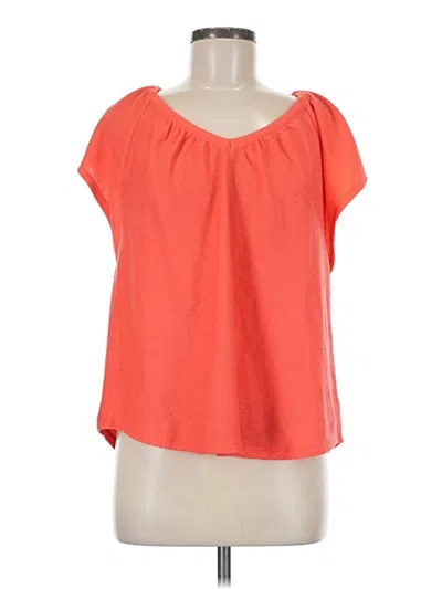 Pre-owned Crown & Ivy Short Sleeve Blouse In Orange
