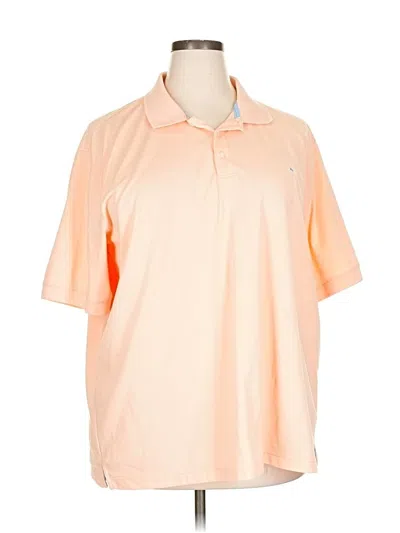 Pre-owned Crown & Ivy Short Sleeve Top Orange Collared Neckline Tops