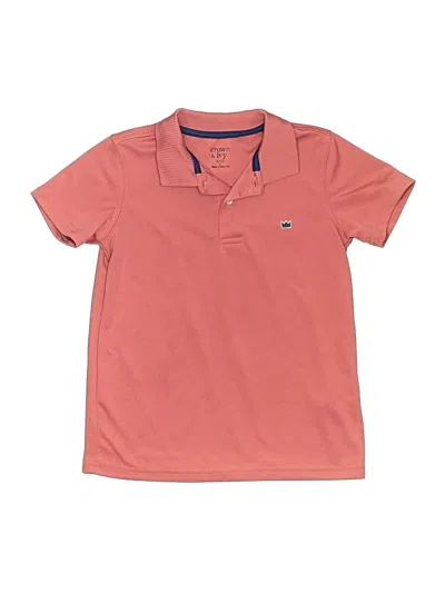 Pre-owned Crown & Ivy Kids' Short Sleeve Top Pink Crew Neck Tops