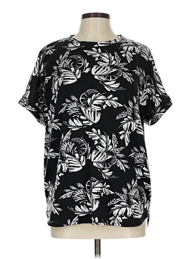 Pre-owned Crown & Ivy Short Sleeve T-shirt In Black