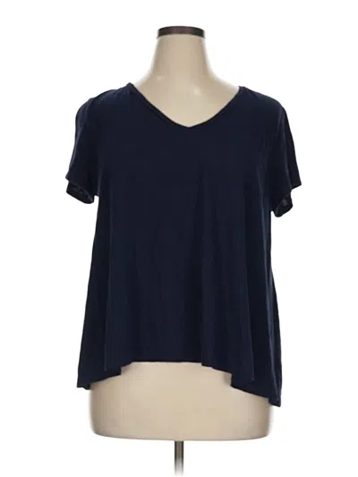 Pre-owned Crown & Ivy Short Sleeve T-shirt In Blue