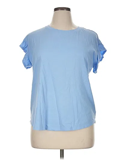 Pre-owned Crown & Ivy Short Sleeve T-shirt In Blue