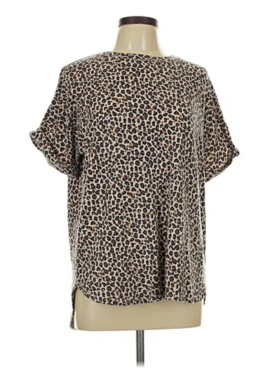 Pre-owned Crown & Ivy Short Sleeve T-shirt In Brown