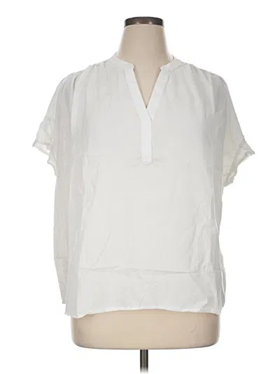 Pre-owned Crown & Ivy Short Sleeve T-shirt In Ivory