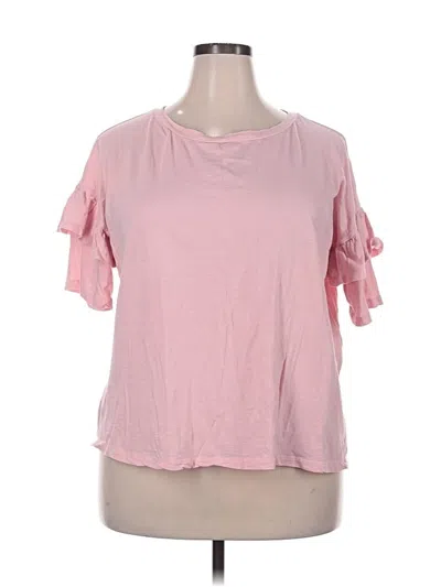 Pre-owned Crown & Ivy Short Sleeve T-shirt In Pink