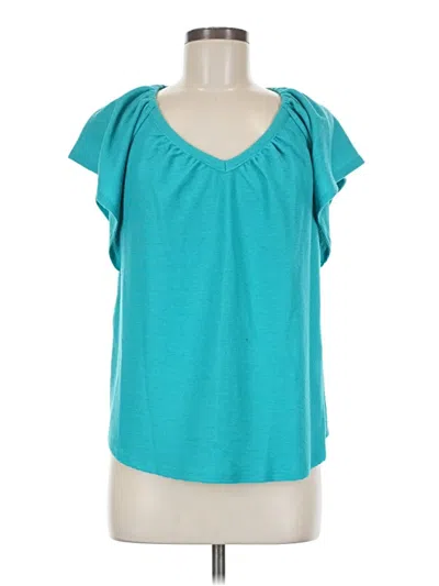 Pre-owned Crown & Ivy Short Sleeve T-shirt In Teal
