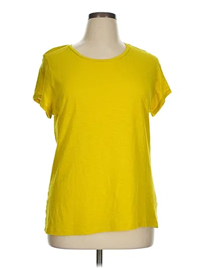 Pre-owned Crown & Ivy Short Sleeve T-shirt In Yellow