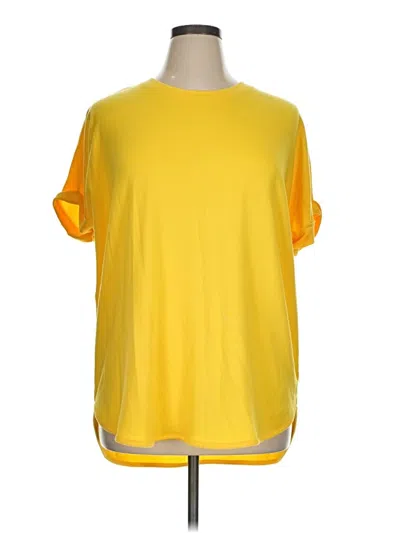 Pre-owned Crown & Ivy Short Sleeve T-shirt In Yellow