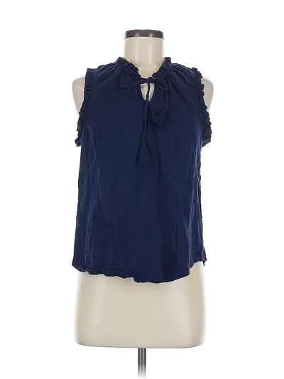 Pre-owned Crown & Ivy Sleeveless Blouse In Blue