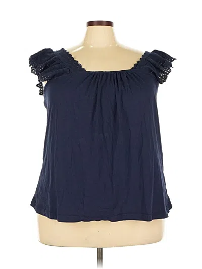 Pre-owned Crown & Ivy Sleeveless Blouse In Blue