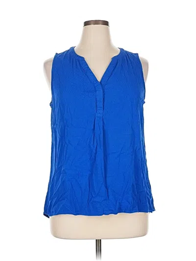 Pre-owned Crown & Ivy Sleeveless Blouse In Blue