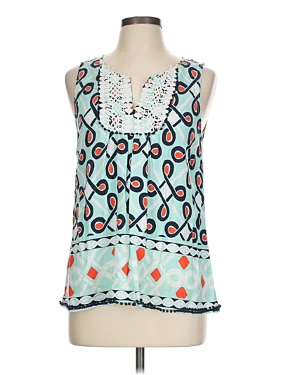 Pre-owned Crown & Ivy Sleeveless Blouse In Blue