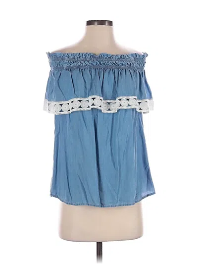 Pre-owned Crown & Ivy Sleeveless Blouse In Blue