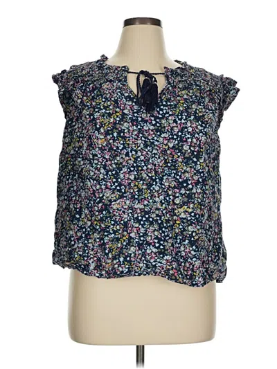 Pre-owned Crown & Ivy Sleeveless Blouse In Blue