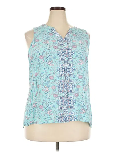 Pre-owned Crown & Ivy Sleeveless Blouse In Blue