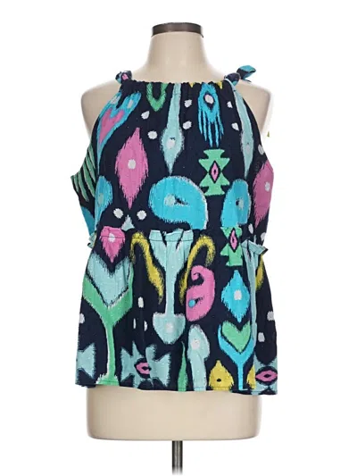 Pre-owned Crown & Ivy Sleeveless Blouse In Blue
