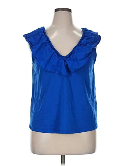 Pre-owned Crown & Ivy Sleeveless Blouse In Blue